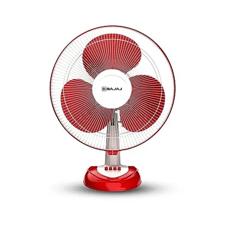 Bajaj Frore Neo Table Fan 400 MM Table fans for Home Office Aerodynamically Balanced Blades 100 CopperMotor HighAir Delivery 3 Speed Control 2 Yr Warranty Red