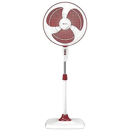 Bajaj Rapido 400 mm Pedestal Fan Wine Red With Full Copper Motor and High Speed Operation Regular