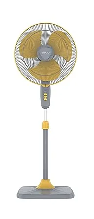 Bajaj Rapido HS 400mm Grey Yellow Pedestal Fan