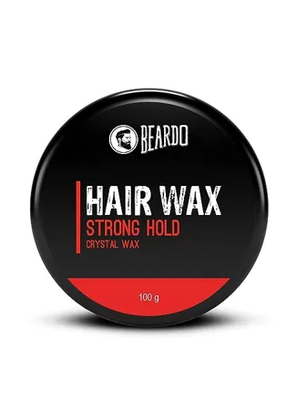 Beardo Stronghold Hair Wax Crystal Hair Wax Hair Wax Men Styling Wax Glossy Finish Shine Strong Hold Hair Wax 100 gm