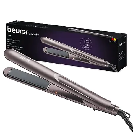 Beurer HS 15 Hair Straightner with ceramic coated plates Fast Heating Compact Design with light weight suitable for all kind of hair 3 Years Warranty by Beurer