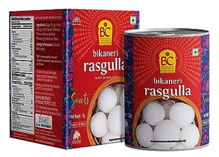 Bhikharam Chandmal Rasgulla Tin Sweets Open Eat Indian Sweets Bengali Mithai 1 Kg 16 Pieces