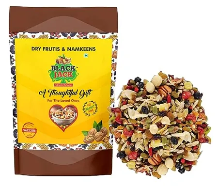 BlackJack 1 Kg Premium 12 In 1 Mix Dry Fruits and Nuts with Almonds Cashew Kishmish Raisins Walnut Pumpkin Seed Black Currant And Many More Dry Fruits Seeds Nuts