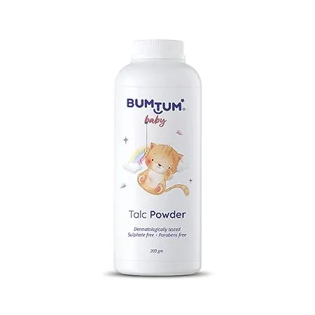 Bumtum Baby Talcum Powder with Aloe Vera Paraben Sulfate Free Derma Tested 100g