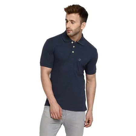 CHKOKKO Men s Polo Cotton Regular Fit Half Sleeves T Shirt with Pocket