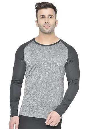 CHKOKKO Men s Raglan Full Sleeves Gym T Shirt