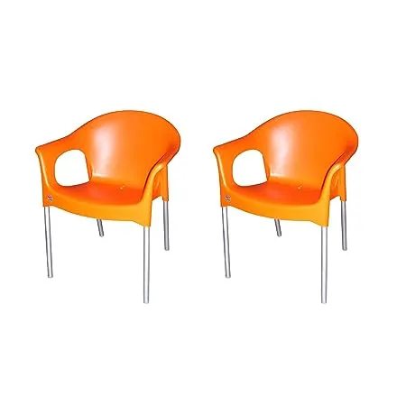 Cello Metallo Chair Set Pack of 2 Orange