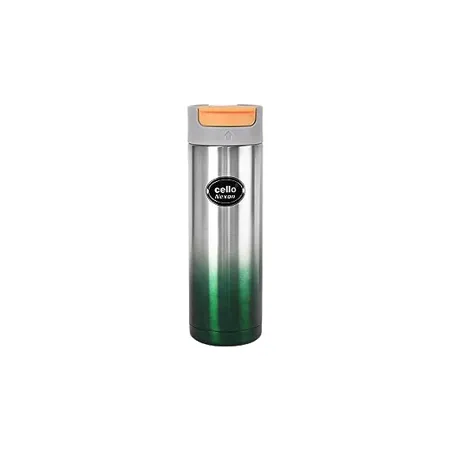 Cello Nexon Stainless Steel Double Walled Water Bottle Hot and Cold 550ml 1pc Green