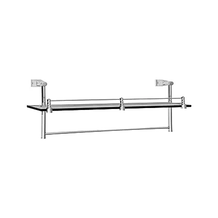 Cera Oceana F5005301 Stainless Steel Glass Shelf with Towel Rail Silver 