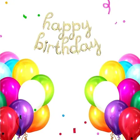 Crackles Cursive Foil Letters Handwriting Design Script happy birthday Foil Balloon Gold 
