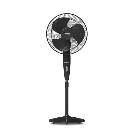 Crompton HighSpeed Torpedo 400 MM Pedestal Fan Black 