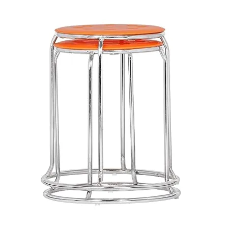 Da URBAN DISC Pack of 2 Multi Purpose Stack Stool Orange 