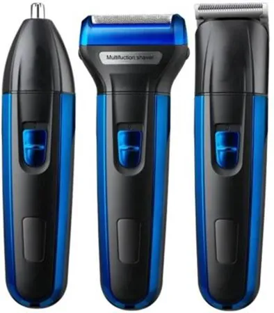 Dealsure Professionals Design 3 in 1 Perfect Shaver Hair Clipper and Nose Trimmer Rechargeable Beard And Moustaches Hair Machine And Trimming With Cord And Without Cordless Use Black Colour 