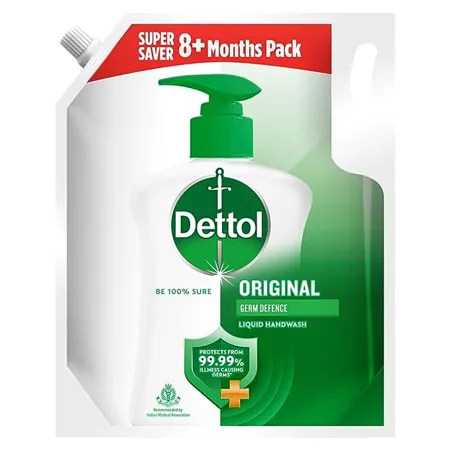 Dettol Liquid Handwash Refill Original Hand Wash 1500ml Germ Defence Formula 10x Better Germ Protection
