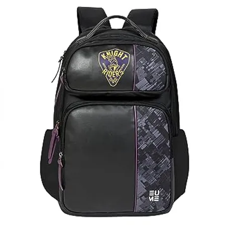 EUME Kolkata Knight Riders 29 Ltrs Laptop Backpack with 1 Compartment Men Women Fit Up to 15 inch Laptop Black Color