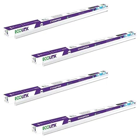 EcoLink 20 Watt Polycarbonate Batten Cool White Pack of 4 