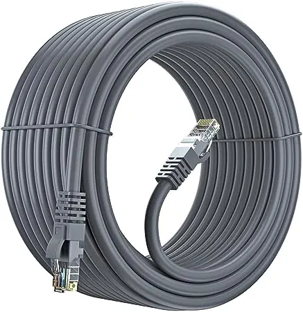 FEDUS Cat6 Heavy Duty Outdoor Cable 1 5M 4 9 Feet Weatherproof UV Resistant 10000mbps Ethernet Cable Suitable for Direct Burial Installations cat6 Ethernet Patch Cable LAN Cable Internet Network Cord