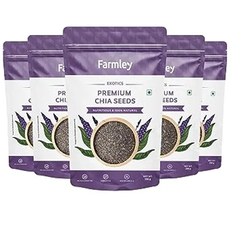 Farmley Premium Chia Seeds 1 Kg 200g 5 I Weight Loss Omega 3 Non GMO I Seeds for Eating