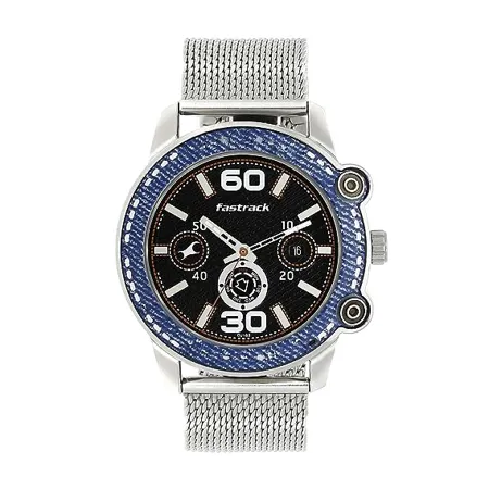 Fastrack Denim Analog Black Dial Men s Watch NN3188KM03 NN3188KM03