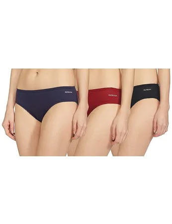 Fruit of the Loom Super Soft Cotton Bikini Briefs for Women 4 Way Stretch Soft Waistband Breathable Fabric Full Hip Coverage Assorted Colour and Print May Vary Pack of 3