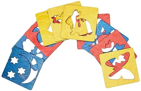 Funskool Ekoplay Stencils Wooden Puzzle