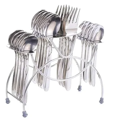 GANESH Stainless Steel Cutlery Delight Set 24 Pieces Grey