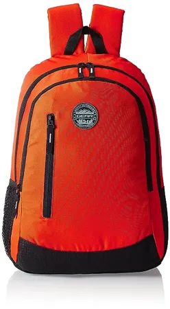 GEAR Orange and Black Casual Backpack BKPECOBP40601 