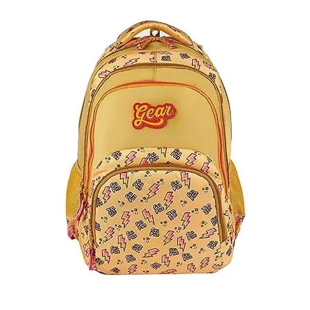 Gear Frosted 40 L Water Resistant School Bag Casual Backpack Daypack Travel Backpack Kids Bag College Bag for Boys Girls Men Women Yellow Pink 