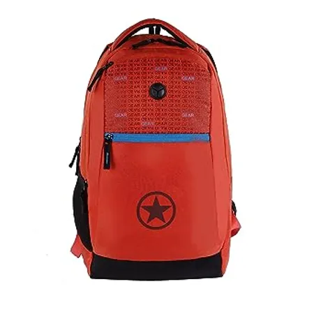 Gear Rockstar 34 L Water Resistant School Bag Casual Backpack Daypack Travel Backpack Kids Bag College Bag for Boys Girls Men Women Orange 