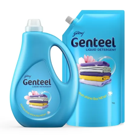 Genteel Liquid Detergent 1kg bottle 1kg Refill Pouch For Both Top load and Front load Washing No Soda Formula with Added Fabric Conditioner