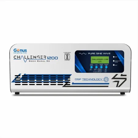 Genus Challenger 1200 Pure Sine Wave 900VA 12 Volt Single Battery Inverter UPS for Home Office and Shops with Unique Battery Revival Mode