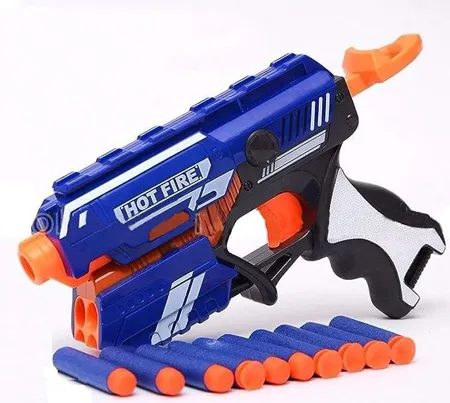 Graphene Blaze Storm Manual Soft Bullet Shooting Gun Toy Pull Back Trigger Firing Action with 10 Soft Foam Bullets Shooting Fun for The Whole Family Safe Shooting Game for Kids