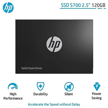HP SSD S700 2 5 Inch 120GB SATA III 3D NAND Internal Solid State Drive 2DP97AA Black