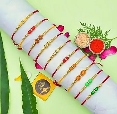 HakunaMatata Combo of 10 Dora Rakhi Set for Brother Bhaiya Bhabhi with Roli Chawal Greeting Card Premium Rakhi Hamper RHMNX4663