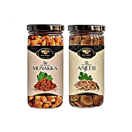 Hey Nutty s Natural Dried Munakka And Afghani Anjeer 500g Each Premium Golden Raisins Figs Delicious Healthy Snack