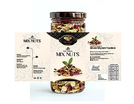 Hey Nutty s Natural Mixnut Dry Fruits and Seeds Absolute Health Nut Fiber SuperMix 500gm