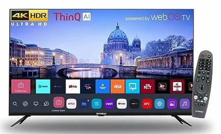 Hyundai 126 cm 50 inches Frameless Series 4K Ultra HD Smart LED TV UHDHY50WSR4BYI5 Black 