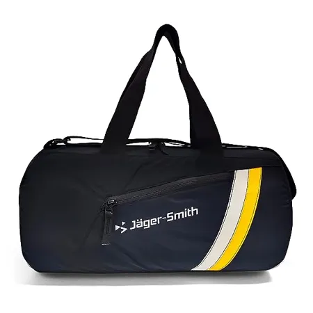 Jager Smith GB 900 Multipurpose Gym Bag with Shoe Compartment Black White Yellow 