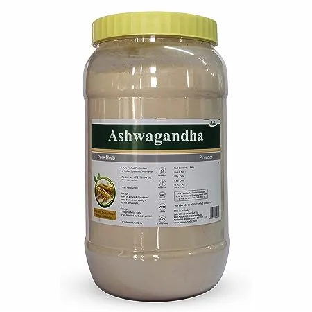 Jain Pure Ashwagandha Powder Extra Energy Stress Relief Sound Sleep Blood Sugar Support Immunity Booster 100 Natural 1 Kg