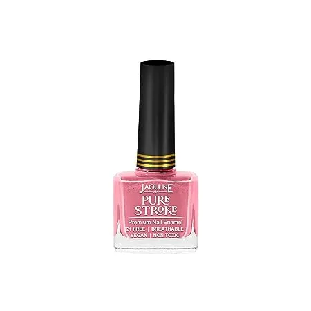 Jaquline USA Pure Stroke Nail Enamel 10ml Flawless Chip Resistant Luminous Finish Breathable Vegan Friendly Flawless Application Quick Drying Non Toxic Ethanol Free