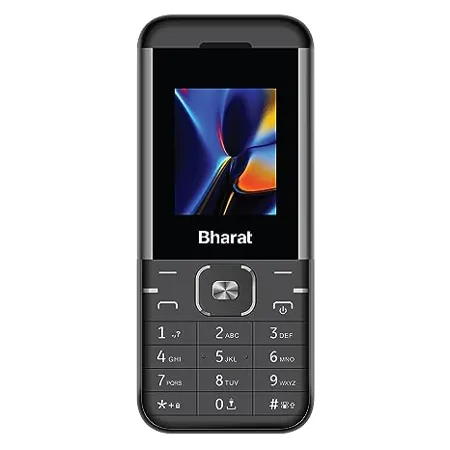 JioBharat K1 Karbonn 4G Keypad Phone with JioCinema JioSaavn JioPay UPI Long Lasting Battery LED Torch Digital Camera Black Grey Locked for JioNetwork