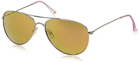 L A Express Mirrored Aviator Unisex Sunglasses SG 18114 LAX 710 IND 58 Yellow Color Lens 