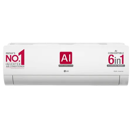LG 1 5 Ton 4 Star AI DUAL Inverter Split AC Copper Super Convertible 6 in 1 Cooling HD Filter with Anti Virus Protection 2023 Model RS Q19ENYE1 White 