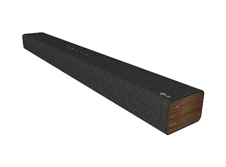 LG Soundbar SP2 100W 2 1Ch Home Theatre System Built in Subwoofer for Powerful Bass in Eco Friendly Fabric Wrapped Design AI Sound Pro Bluetooth HDMI