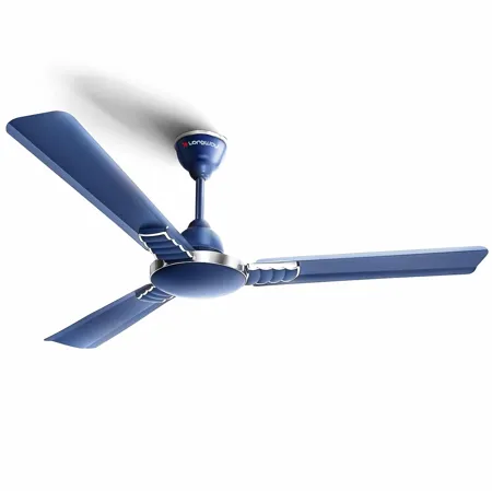 LONGWAY Wave P1 1200 mm 48 inch 400 RPM Ultra High Speed 3 Blade Star Rated Anti Dust Decorative Ceiling Fan Silver Blue Pack of 1 