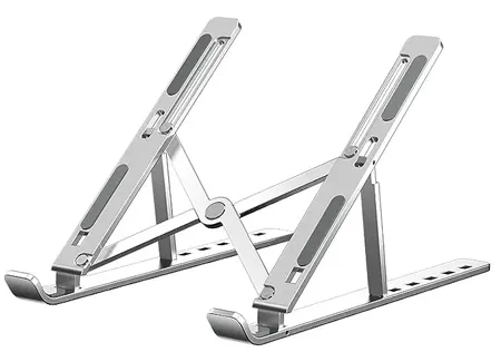 Laptop Stand for Desk Adjustable Aluminum Portable Laptop Holder Computer Tablet Ergonomic Foldable Desktop Compatible for MacBook Air Pro Dell XPS HP Lenovo More 10 15 6 Silver