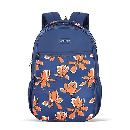 Lavie Sport 26 litres Bloomy Floral Printed School Backpack for Girls Stylish and Trendy Casual Backpack