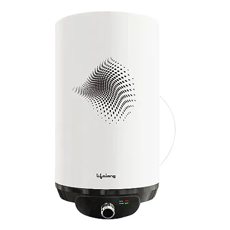 Lifelong 15L Storage Water Heater Geyser 2Kw 5 Star Bee Rated Heater With Glass Lined Tank Heay Duty Anode Rod Suitable For High Rise Buildings 8 Bar Pressure White Llswh115 Wall