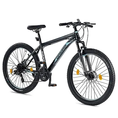 Lifelong Conqueror Freeride Shimano Gear Cycle 27 5T Steel MTB Unisex Cycle with 21 Speed Dual Disc Brake Frame Size 18 85 Assembled Pan India Installation Ideal for Unisex Adults 