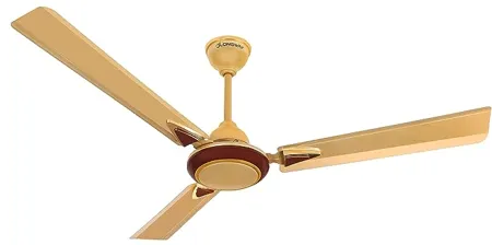 Longway Starlite 1 1200mm 48 inch High Speed Anti dust Decorative 5 Star Rated Ceiling Fan 400 RPM with 3 Year Warranty Golden Beige Pack of 1 